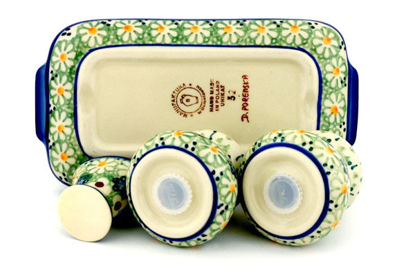 Salt and Pepper with Toothpick Holder 8"