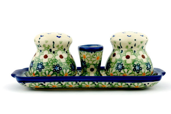 Salt and Pepper with Toothpick Holder 8"