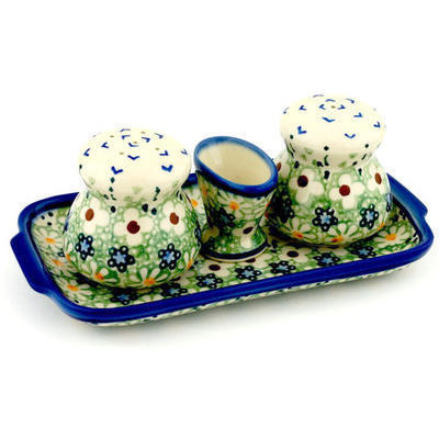 Salt and Pepper with Toothpick Holder 8"