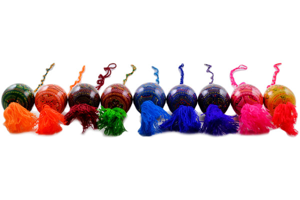 Set of 8 Wooden Eggs 14"