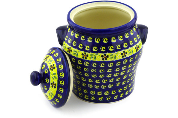 Jar with Lid and Handles 8"