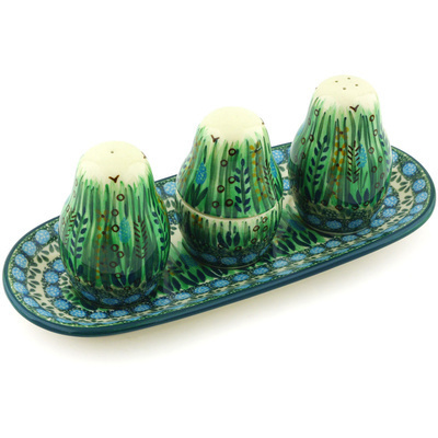 Salt and Pepper with Toothpick Holder 10"