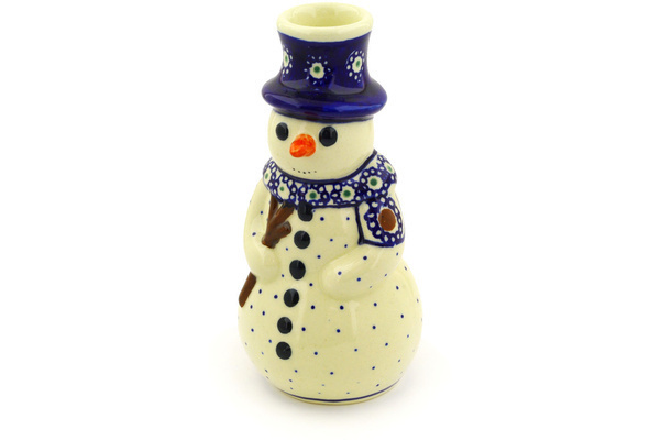 Snowman Candle Holder 6"