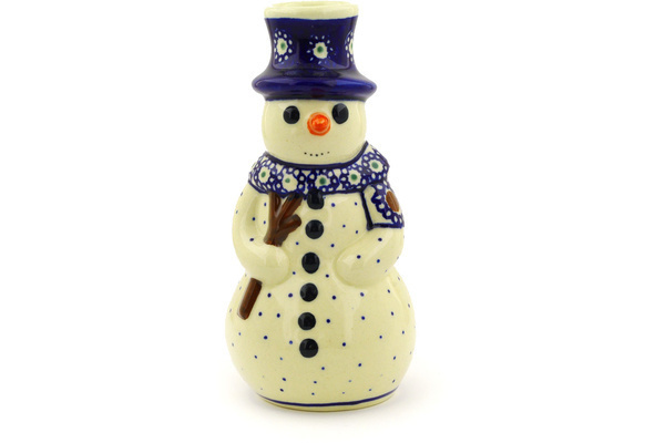 Snowman Candle Holder 6"