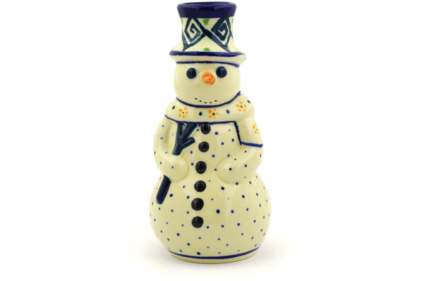 Snowman Candle Holder 6"