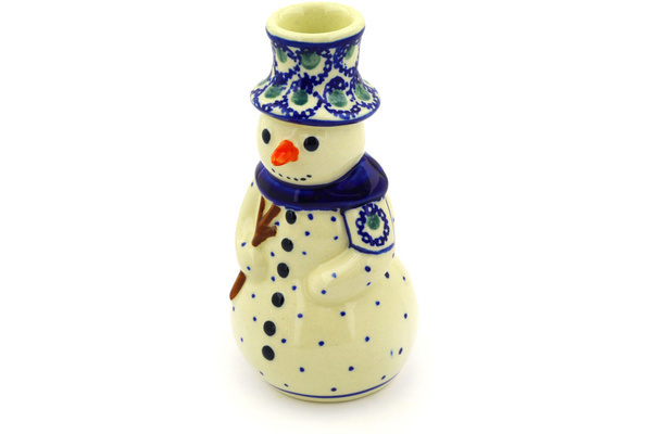 Snowman Candle Holder 6"