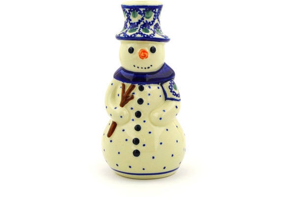 Snowman Candle Holder 6"