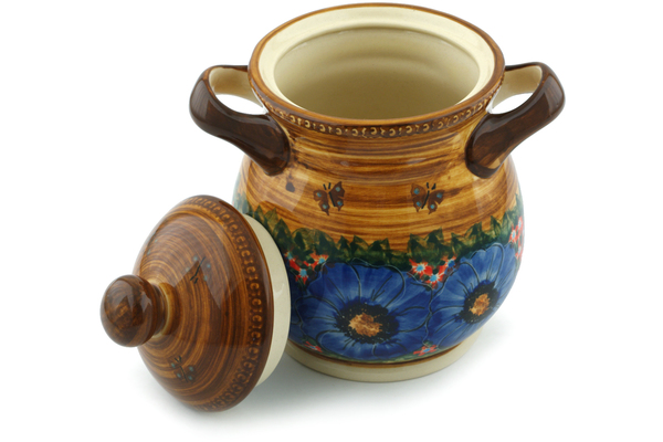 Jar with Lid and Handles 8"