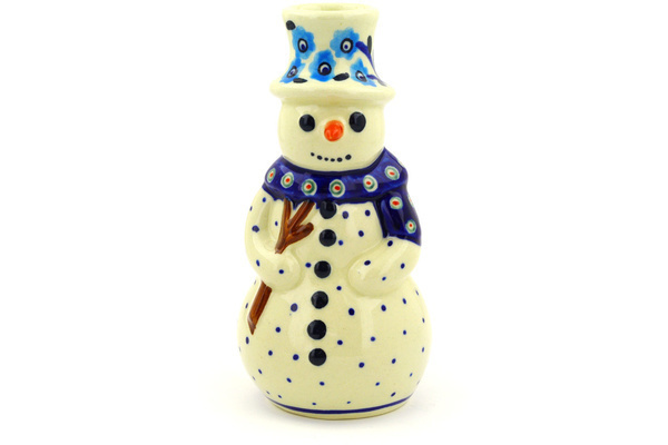 Snowman Candle Holder 6"