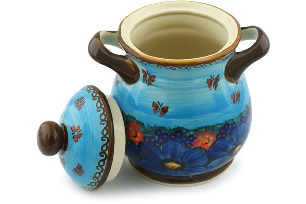 Jar with Lid and Handles 8"