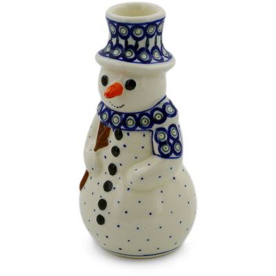 Snowman Candle Holder 6"