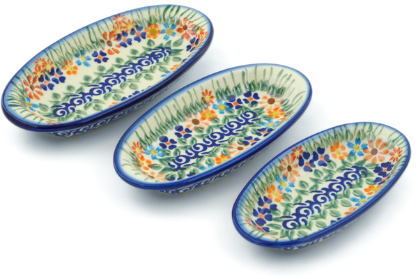 Condiment set of 3 nesting dishes: 7¼-inch, 6½-inch, 5¾-inch