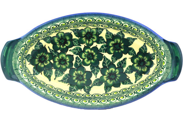 Oval Baker with Handles 14"