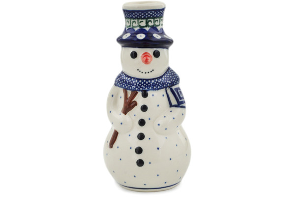 Snowman Candle Holder 6"