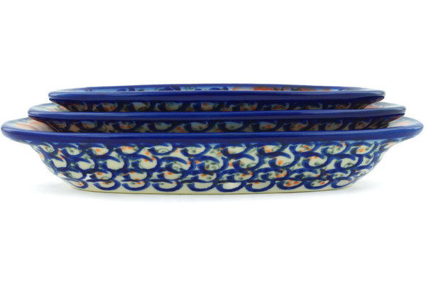 Condiment set of 3 nesting dishes: 7¼-inch, 6½-inch, 5¾-inch