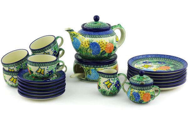 Dessert Set for 6 with Heater 40 oz