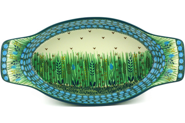 Oval Baker with Handles 13"