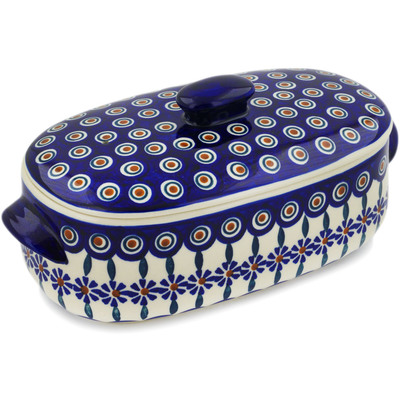 Jar with Lid and Handles 11"