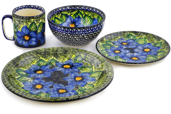 Place Setting 4-Piece: Mug, Bowl, Dinner Plate, Side Plate