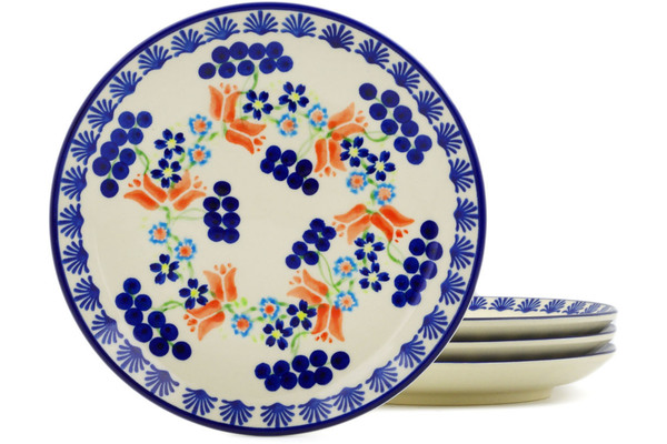 Set of 4 dessert plates 