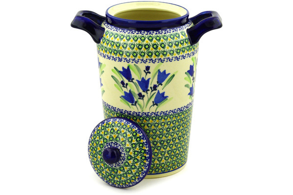 Jar with Lid and Handles 11"