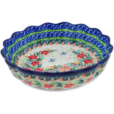 Scalloped Fluted Bowl 8"