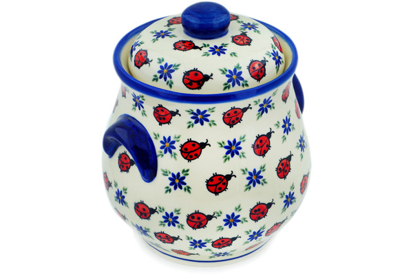 Jar with Lid and Handles 11"