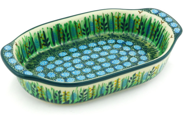 Oval Baker with Handles 8"