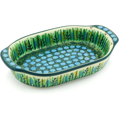 Oval Baker with Handles 8"