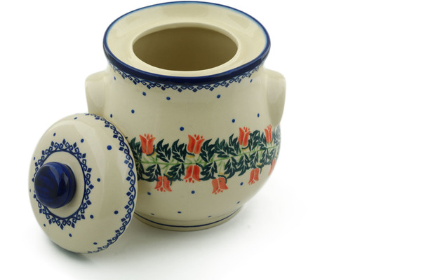 Jar with Lid and Handles 9"