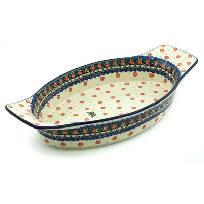 Oval Baker with Handles 18"