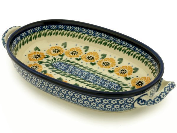 Oval Baker with Handles 9"