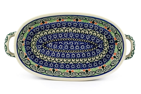 Oval Baker with Handles 9"