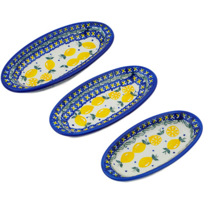Condiment set of 3 nesting dishes: 7¼-inch, 6½-inch, 5¾-inch