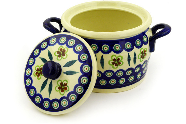 Jar with Lid and Handles 9"