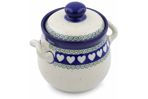 Jar with Lid and Handles 6"