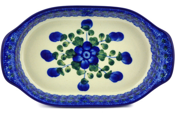 Oval Baker with Handles 8"