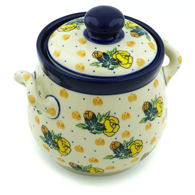 Jar with Lid and Handles 6"