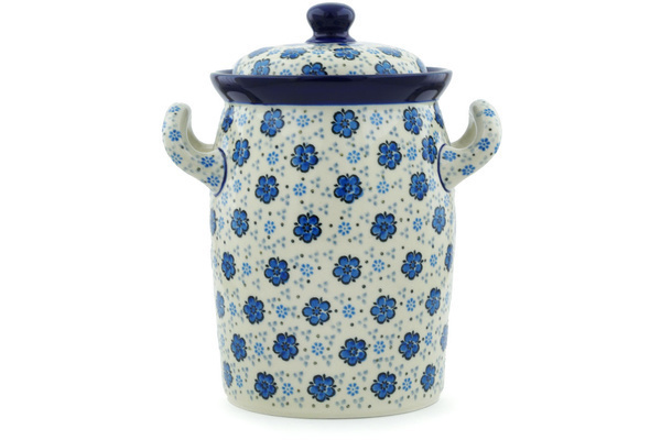 Jar with Lid and Handles 9"