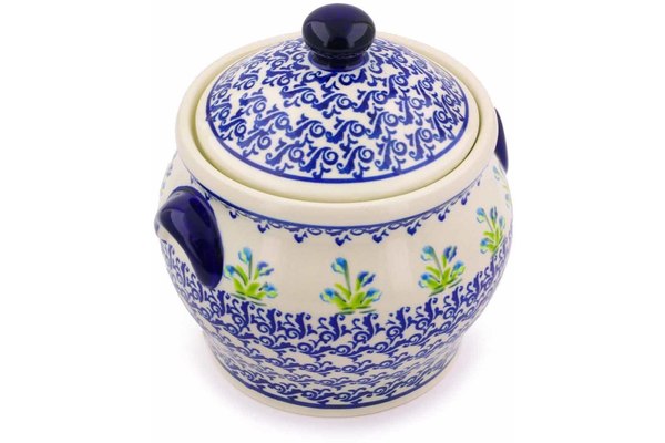 Jar with Lid and Handles 6"