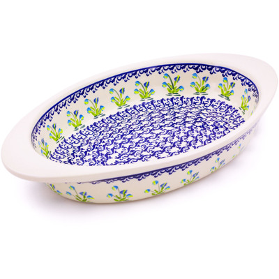 Oval Baker with Handles 13"