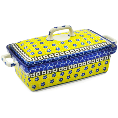 Jar with Lid and Handles 9"