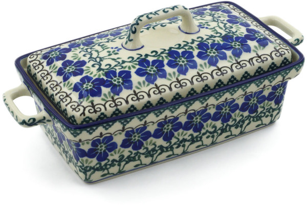 Jar with Lid and Handles 9"