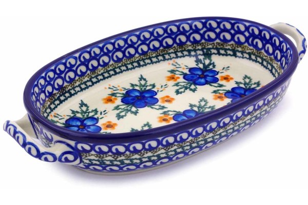 Oval Baker with Handles 9"