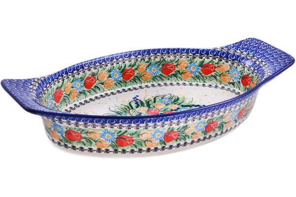 Oval Baker with Handles 18"