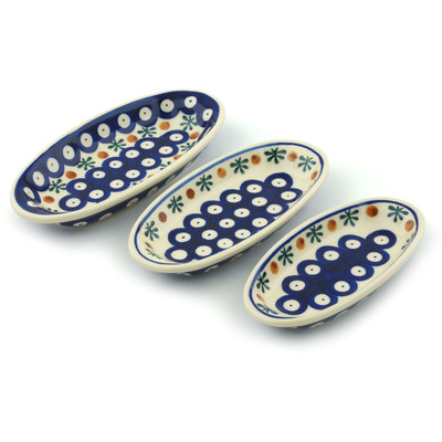 Condiment set of 3 nesting dishes: 7¼-inch, 6½-inch, 5¾-inch