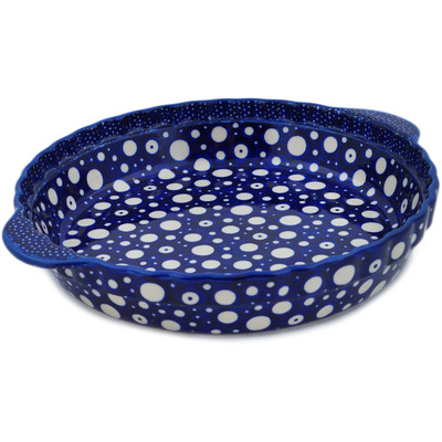 Pie Dish Fluted with Handles 11"