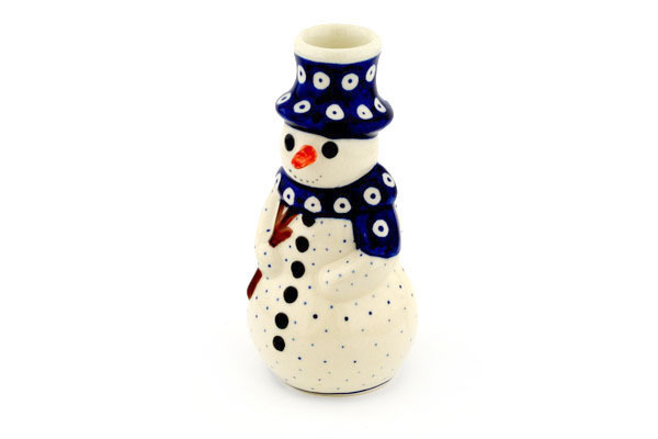 Snowman Candle Holder 6"