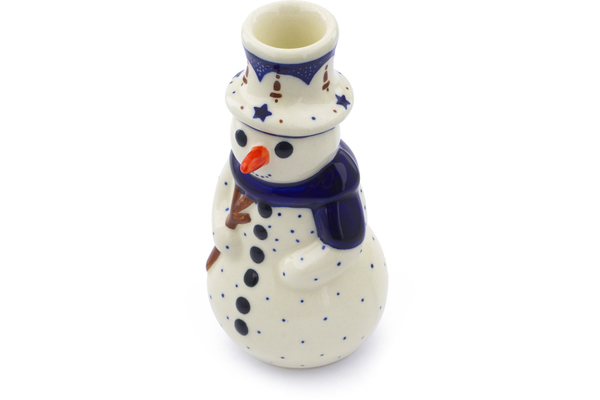 Snowman Candle Holder 6"