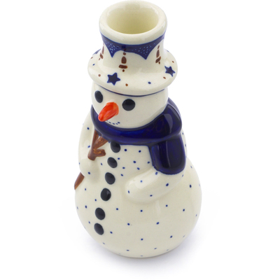 Snowman Candle Holder 6"